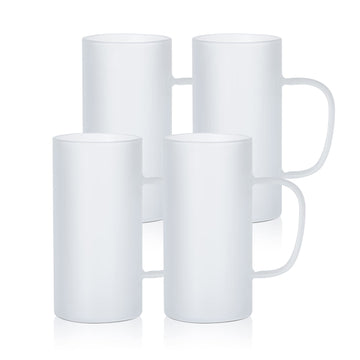 4 Pack Sublimation Glass Blanks Beer Mugs Frosted 22 OZ
