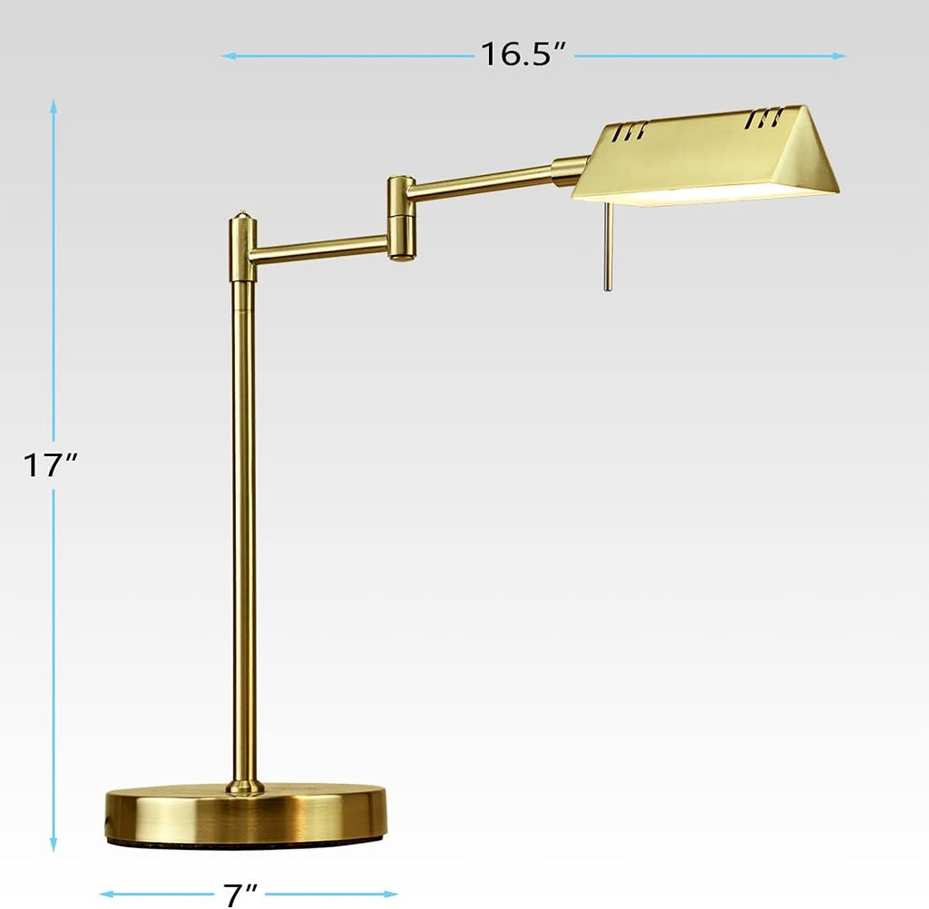 LED Pharmacy Table Lamp, Full Range Dimming, 12W LED, 360 Degree Swing Arms, Desk, Reading, Craft, Work Lamp
