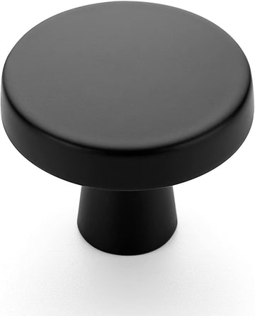 40 Pack 1-1/4 Inch Kitchen Cabinet Knobs Solid Round Dresser Drawer Knobs Matte Black Dresser Knobs Simple Cabinet