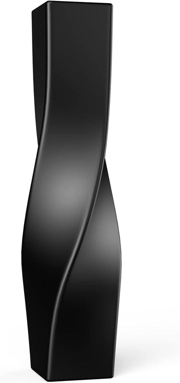 Tall Vase On Floor, 16.34" Twisted Geometric Flower Vase