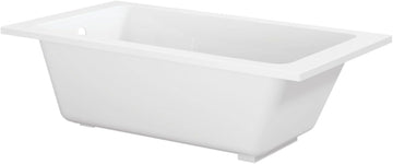 VTPN603419T 60-Inch Acrylic Drop-In Tub, Glossy White
