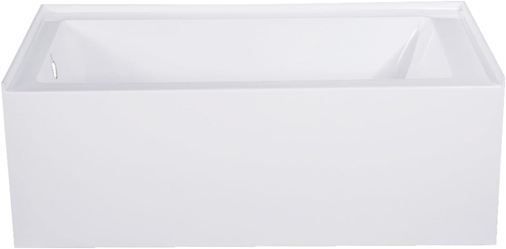 Aqua Eden VTAP543022L 54-Inch Acrylic Alcove Tub with Left Hand Drain, White