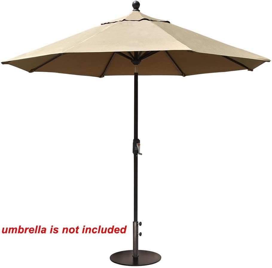 USA Up to 140 lbs Heavy Duty Round Umbrella Base, Steel Plate Patio Umbrella Stand Holder or Patio Table