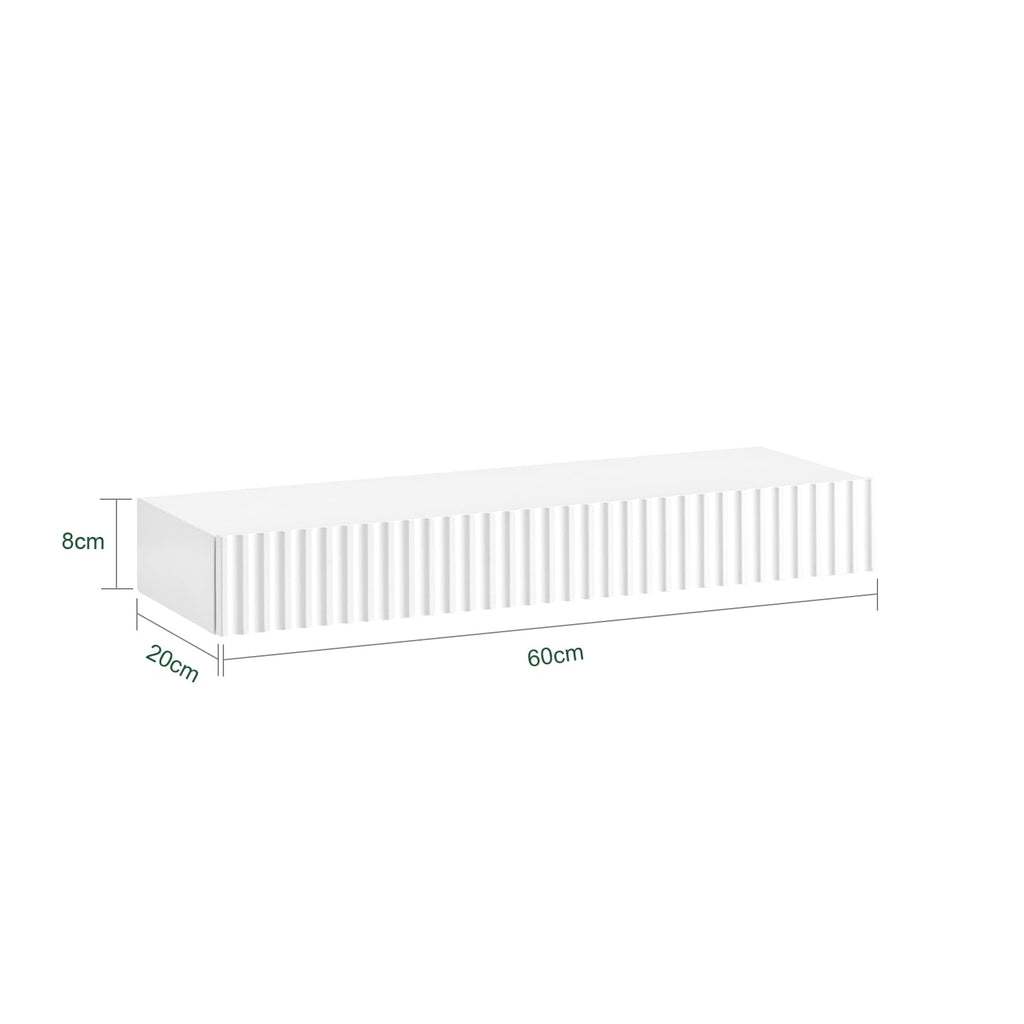 Floating Wall Shelf with Drawer & LED Light