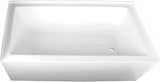 Aqua Eden VTAP603622R 60-Inch Acrylic Alcove Tub with Right Hand Drain, White