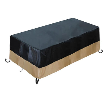 Heavy Duty Waterproof 60Inch Rectangle Fire Pit Cover for Outdoor Patio Gas Fire Table, 60"L X 38"W X 24"H, Weather