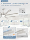ZMISHIBO 72 Inch Nickel Ceiling Fan - Image 2