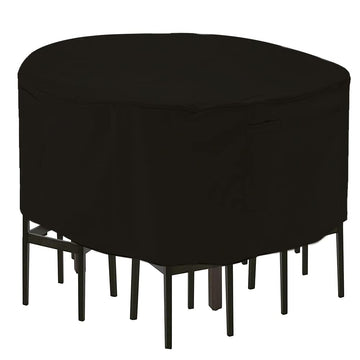 94 Inch Tall Round Patio Bar Height Table and Chair Set Cover Heavy Duty Waterproof High Outdoor Table Chair Set