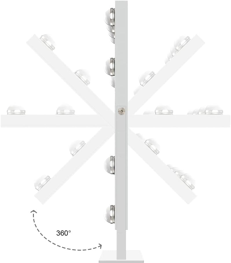 Vanity Mirror with Lights, 19''x12'' Makeup Hollywood Mirror for Desk with 12 Bulbs Light Smart Touch Control 3 Colors