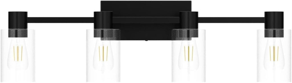 4-Light Modern Vanity Light Fixtures Over Mirror, Matte Black Bathroom Light Fixtures, Vanity Lights, Wall Sconce