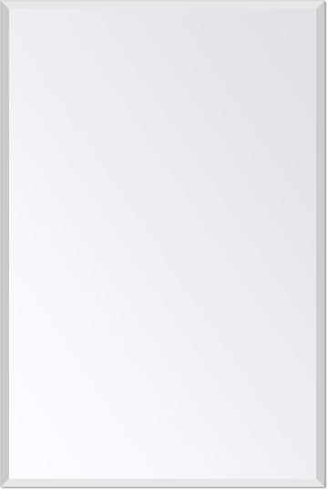 Frameless Bathroom Mirror for Wall, Rectangle Beveled Edge Mirror for Over Sink, Tempered Glass, Shatterproof, Hangs