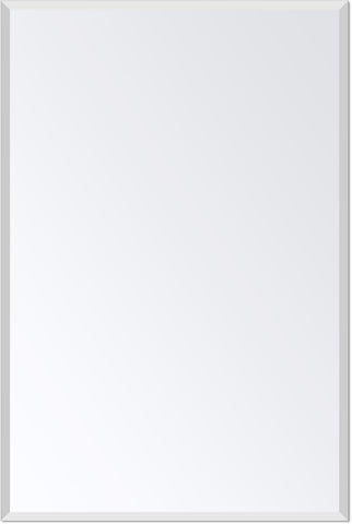 Frameless Bathroom Mirror for Wall, Rectangle Beveled Edge Mirror for Over Sink, Tempered Glass, Shatterproof, Hangs
