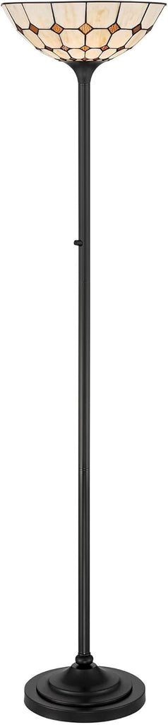 Castillo 72" High Black Torchiere Floor Lamp