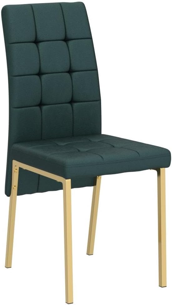 Upholstered Velvet Dining Chairs Classic Kitchen High Back Chairs Set of 4, Featured Dovetail Tufted Side Chairs