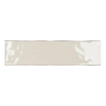 Glossy Biscuit Ceramic Subway Tile 3x12, Handmade Look Wall Tile, Rustic Artisan Zellige Style Backsplash Bathroom