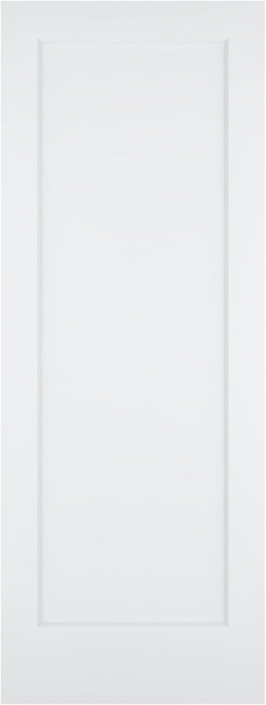 30"x80" 1-Panel Shaker Style White Primed Hollow Core Interior Molded Door Slab, NOT Pre-drilled and NOT Included Hardware, Pre-Assembled Interior Door for Pantry, Laundry, Closet