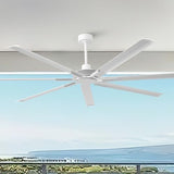 84" Ceiling Fan with LED Light and Remote - Matte Black