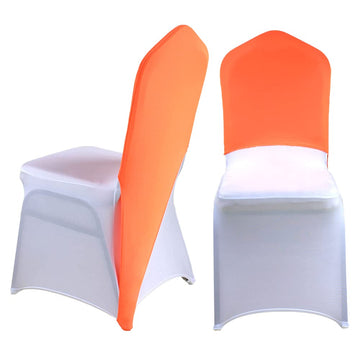Chair Cap Covers Chair Hood Sash Chair Hat Bands (Orange, 20pcs)