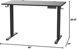 Height Adjustable Electric Standing Desk, 48 x 24 Inches Sit Stand up Desk, Memory Computer Home Office Desk, Black