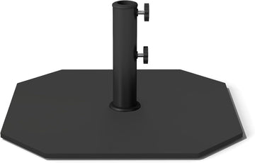 44 lb Steel Plate Patio Umbrella Base, Square Heavy Duty Stand Weight with 4 Anti-Slip Pads Table Umbrella, Black