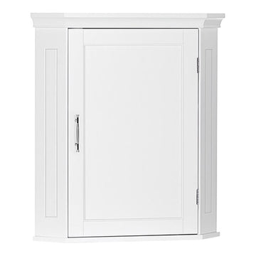 Somerset Bathroom Corner Wall Linen Storage Cabinet, White