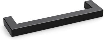 10 Pack 5 Inch Black Cabinet Handles Kitchen - Matte Black Drawer Pulls Stainless Steel - 128mm Cabinet Hardware Square