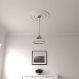 Traditional Reece Ceiling Medallion, 24 3/8"OD x 1 1/8"P (Fits Canopies up to 5 7/8"), Factory Primed