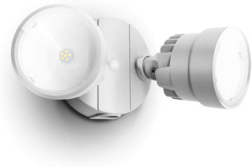 P6221W-D2D 2000 Lumen 18 Watt 28 LED Dual-Head Flood Light Outdoor Dusk to Dawn Waterproof Exterior Security Wall