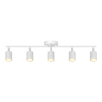 Track Lighting, LED Track Lighting Fixtures Ceiling, White Kitchen Lights, 30" Ceiling Spotlight Kit, 5 Light Wall