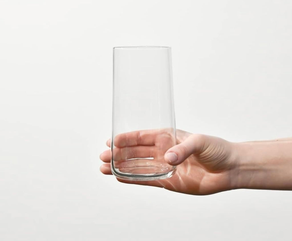 Tall Water Glasses, Set of 6, 18.3 oz, Avant-Garde Collection, Lightweight Crystal Glass, Perfect for Everyday