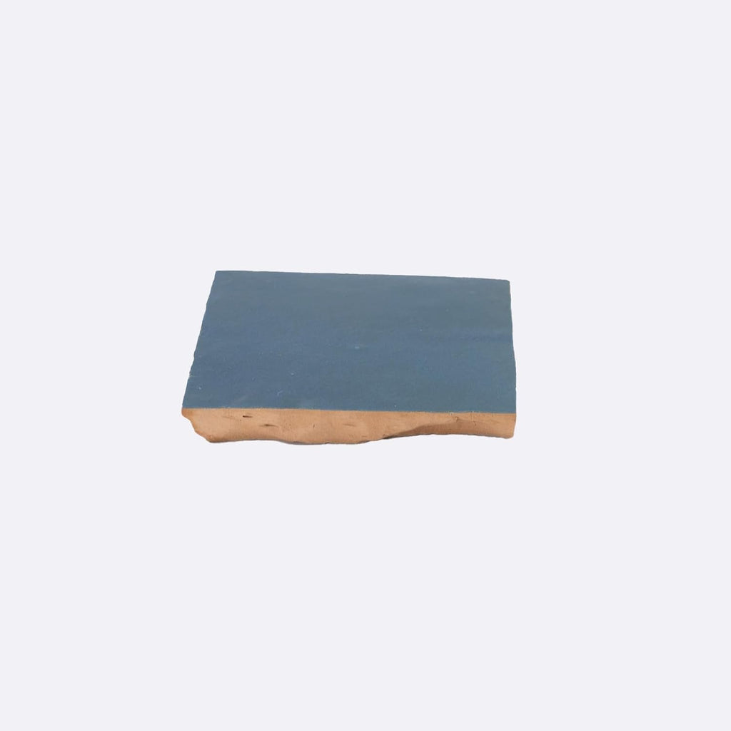 Moroccan Zellige Mosaic Tile, 4x4in. Floor & Wall in Deep Blue