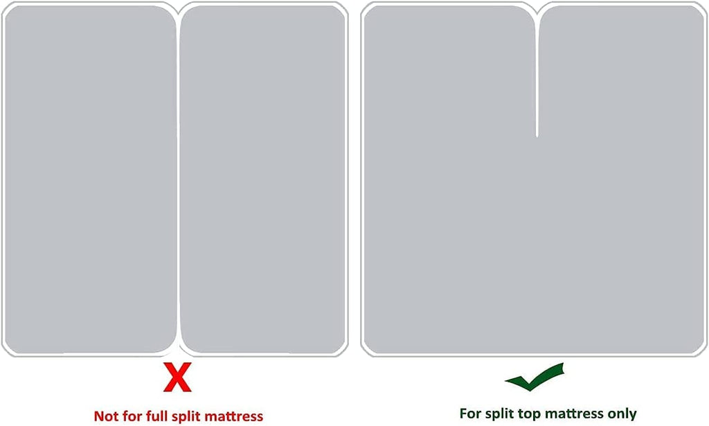 Top Split King Size Sheet Set for Split-Head Adjustable Bed, 32" Split at Top, 4Pcs 800 Thread Count 100% Egyptian