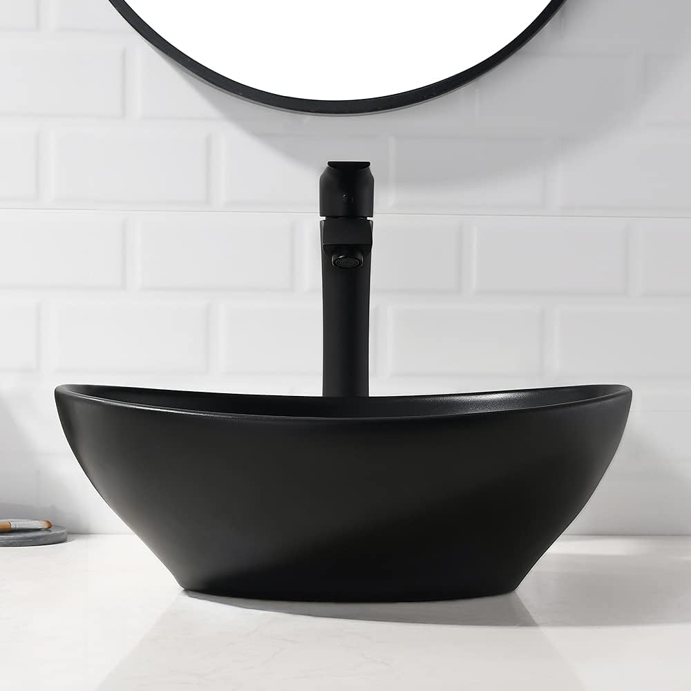 Rectangle Bathroom Sink with Faucet And Drain Combo-VASOYO 19x15 Inch Vessel Sink Above Counter Bathroom Vanity Sinks