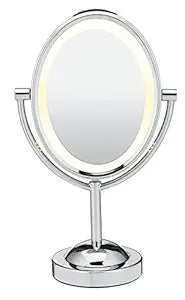 Lighted Makeup Mirror, Led Vanity Mirror, 1X/7X Magnifying Mirror, Double Sided, Corded in Polished Chrome