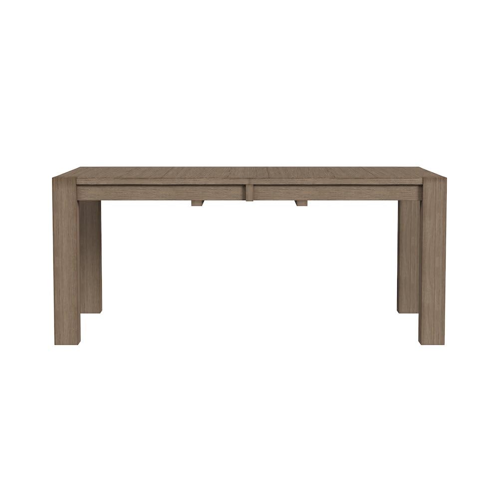 Anacortes Dining Solid Mahogany Dining Table with Self-Storing Leaf, Extendable Kitchen Table, Seats Up to 8, Dark