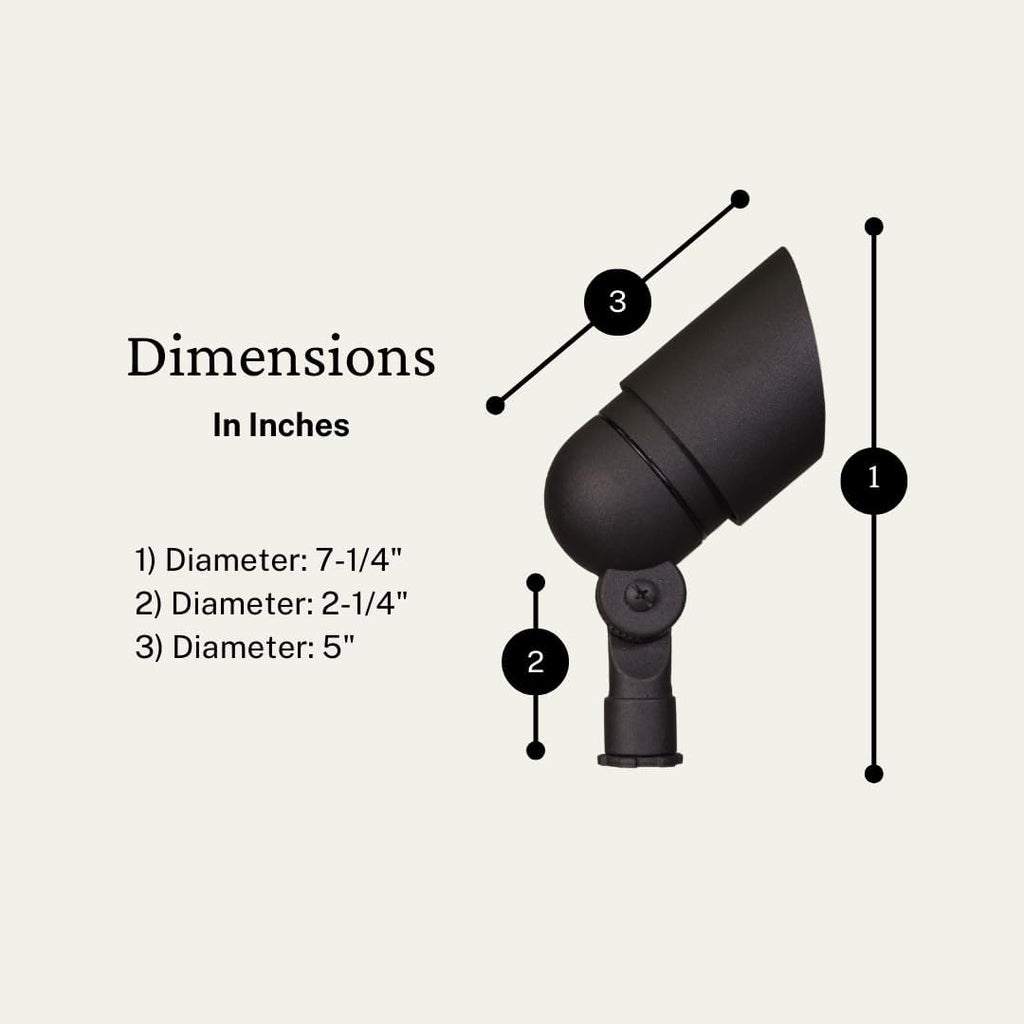 Low Voltage Spotlight, Outdoor Spot Lights for Yard,12V LED Landscape Lighting Fixture, Directional Garden Patio Spot