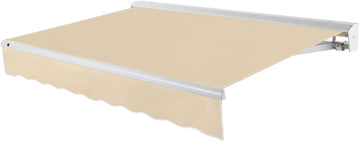 18' Destin Left Motor (18' x 10') Retractable Patio Awning, Tan