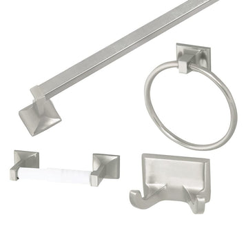 Millbridge 4-Piece Bath Accessory Set, Satin Nickel