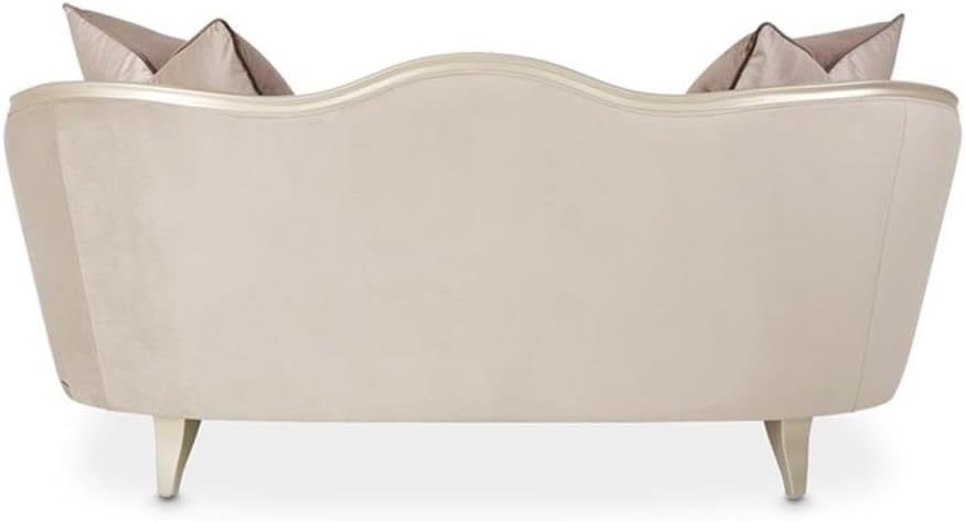 Villa Cherie Velvet Loveseat in Porcini/Hazelnut Brown