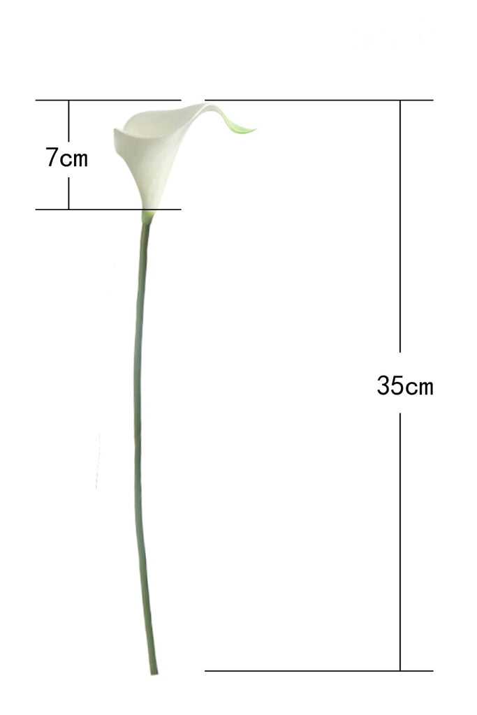 Artificial Calla Lily Flowers, Yellow White, 20Pcs