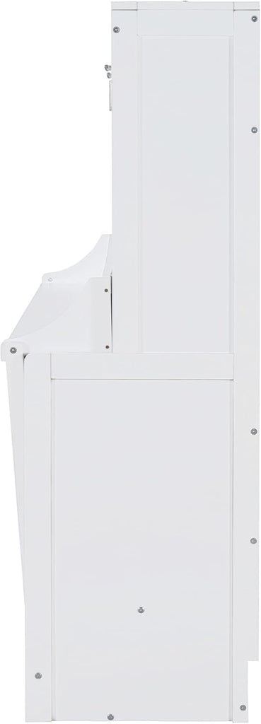 Queen Horizontal Murphy Bed with Desk,Wood Folding Hideaway Murphy Wall Bed for Adult,Guest Room,No Box Spring