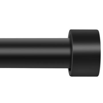 Extra Long Curtain Rods for Windows 120" to 240", 1 Inch Matte Black Drapery Rod Living Room Divider Adjustable Heavy