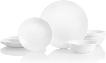 Vitrelle 18-Piece Service for 6 Dinnerware Set Triple Layer Glass and Chip Resistant