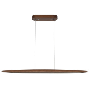 39" Wood Linear Pendant Light LED Dimmable Hanging Light Dinning Room Light Fixture Island Lights 24w Kitchen Island