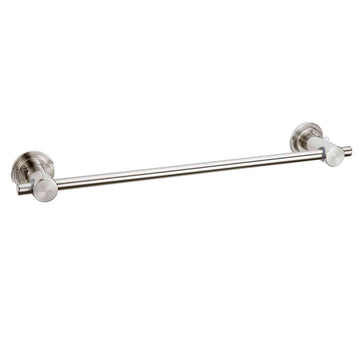 24 inch Suction Cup Towel Bar, Brushed Nickel