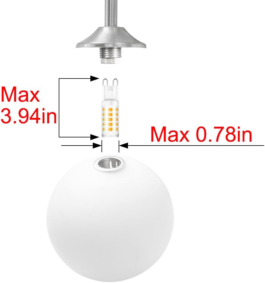 Modern 4-Lights Brushed Nickel Vanity Lights Over Mirror, Bathroom Lighting Fixtures with Milk White Globe Glass
