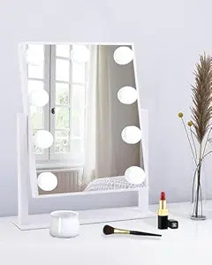 Lighted Makeup Mirror Hollywood Mirror Vanity Mirror with Lights, Touch Control Design 3 Colors Dimable Led Bulbs,