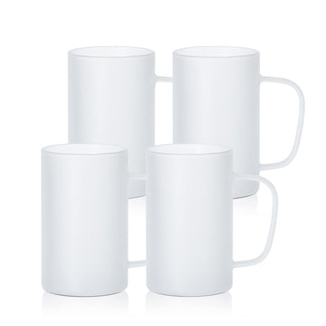 4 Pack Sublimation Glass Blanks Beer Mugs Frosted 18 OZ