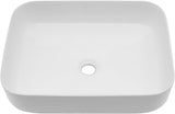 20x16 Inch Bathroom Vessel Sink Rectangule Bowl Sinks for Bathrooms White Vessel Sink Above Counter Rectangular