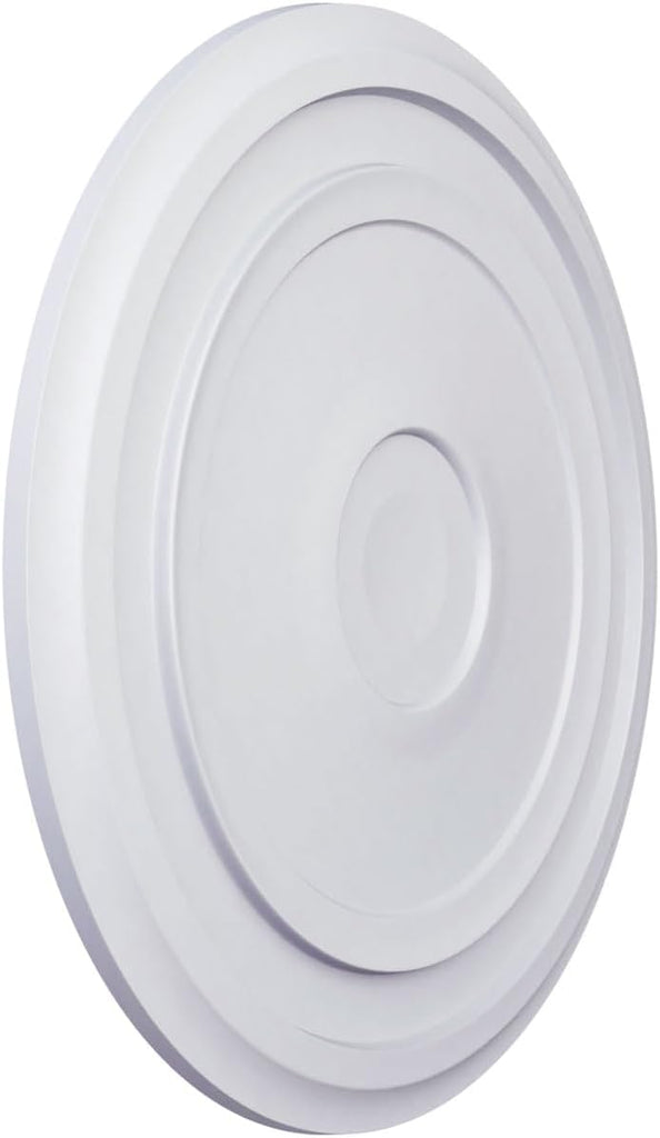 Traditional Reece Ceiling Medallion, 24 3/8"OD x 1 1/8"P (Fits Canopies up to 5 7/8"), Factory Primed